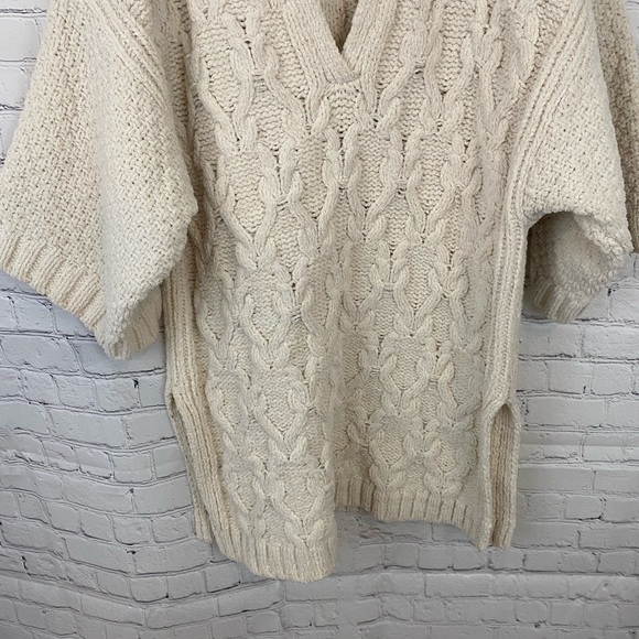 Anthro Moth xs/s oversized tunic sweater cableknit - Picture 4 of 10